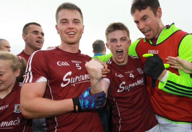 Liam Silke and David Wynne celebrate after the final whistle