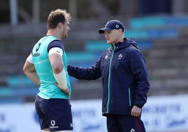 Rhys Ruddock with Joe Schmidt