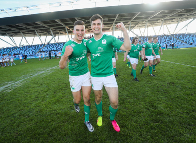 Shane Daly and Conor OÕBrien celebrate