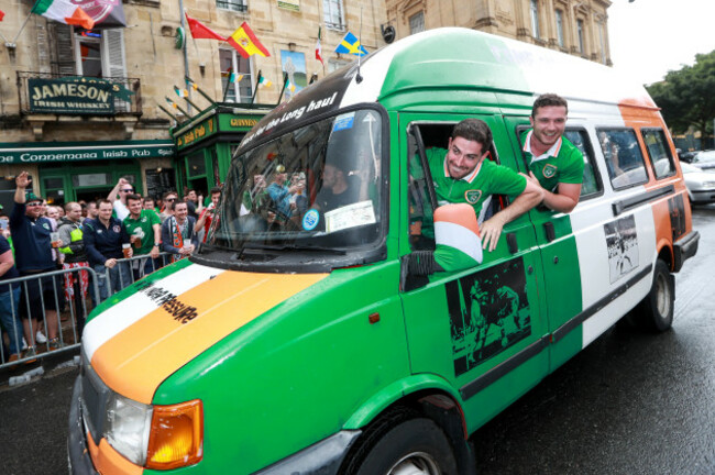 Ireland fans enjoy the atmosphere in Bordeaux
