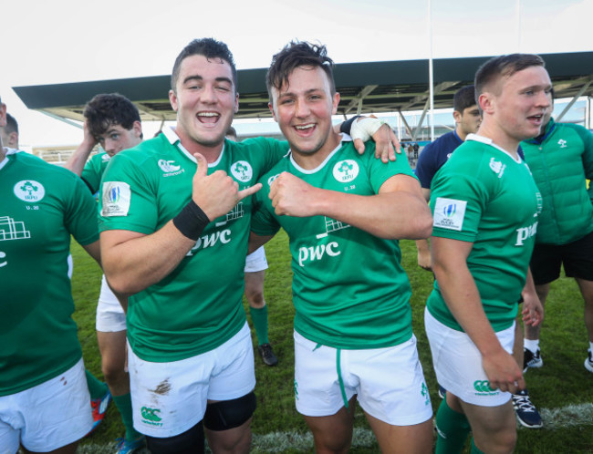 Kelvin Browne and Niall Saunders celebrate