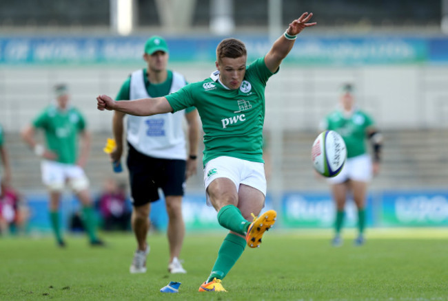 Johnny McPhillips kicks a conversion