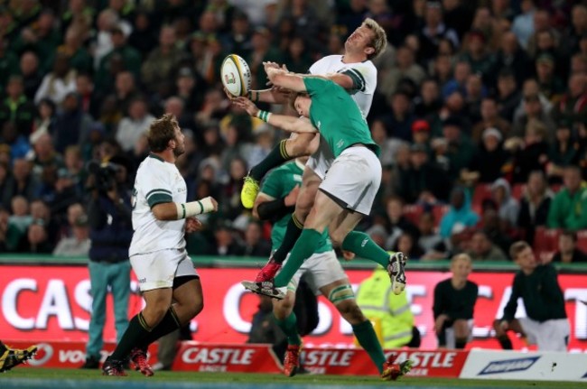 Springboks Ruan Combrinck and Ireland’s Craig Gilroy