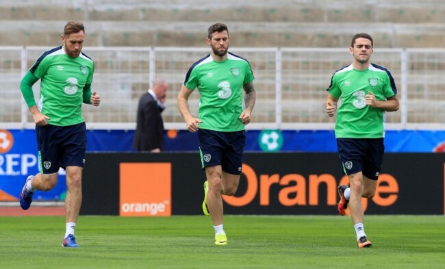 Richard Keogh, Daryl Murphy and Robbie Brady