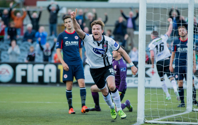 Ronan Finn celebrates scoring a goal