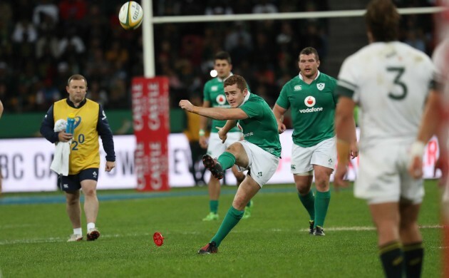 Paddy Jackson kicks a penalty