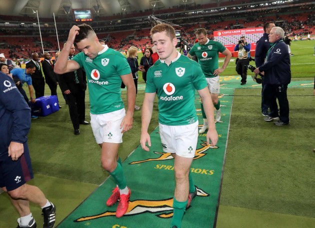 Conor Murray and Paddy Jackson dejected