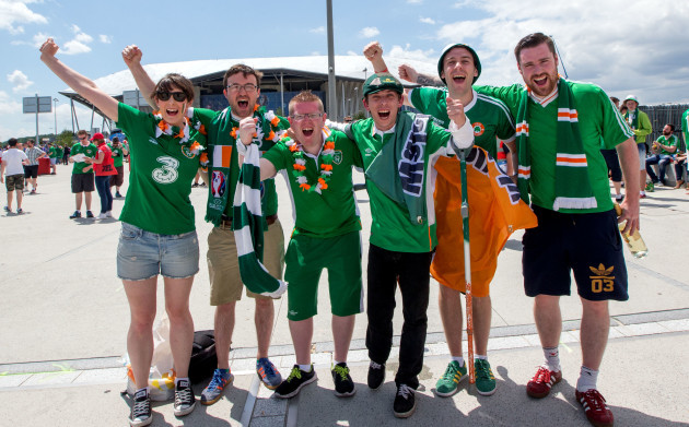 Ireland Fans before the game
