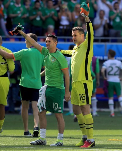 Robbie Keane and Shay Given