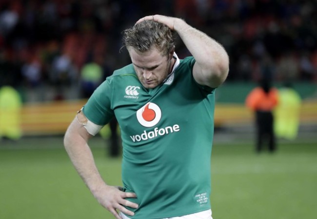 Jamie Heaslip dejected