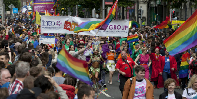 25/6/2016. Gay Pride Parade Dublin. The INTO LGBT