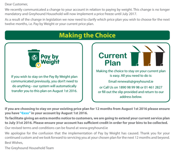 Greyhound customers will be hit with paybyweight charge unless they