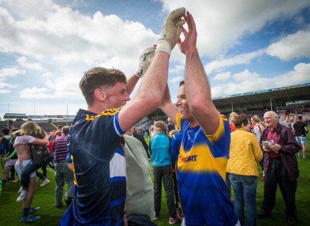 Evan Comerford and Alan Moloney celebrate