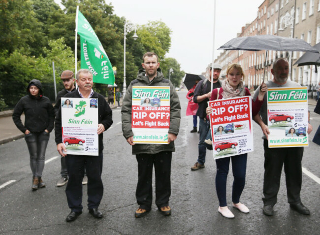 02/07/2016. Car Insurance Protest. Pictured around