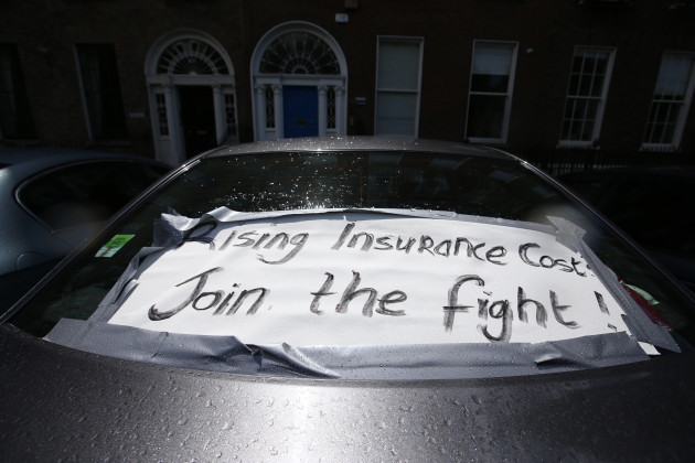 02/07/2016. Car Insurance Protest. Pictured cars p