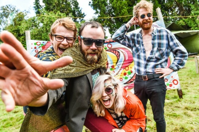 Spencer Alexander, Nathan Barber, Grace Healy and Ian McFarlane enjoying the craic at Castlepalooza 2016. Photo by Ruth Medjber