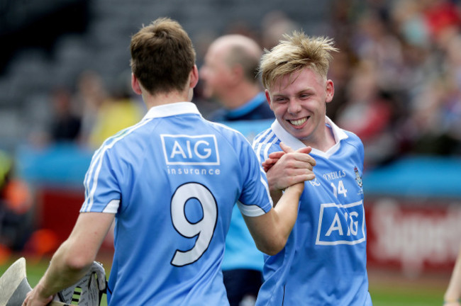 Donal Burke and Johnny McGuirk celebrate victory