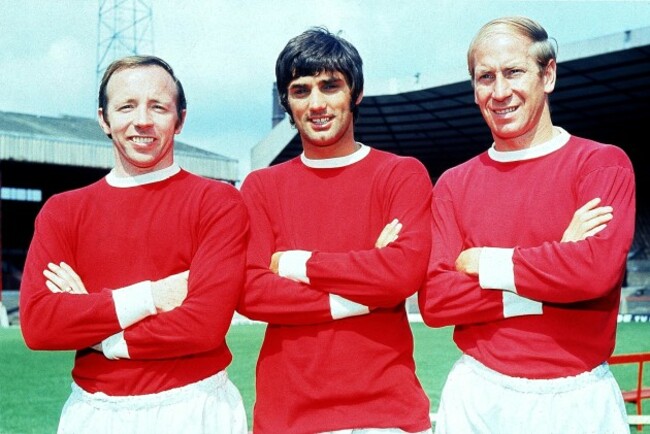 Nobby Stiles, George Best and Bobby Charlton