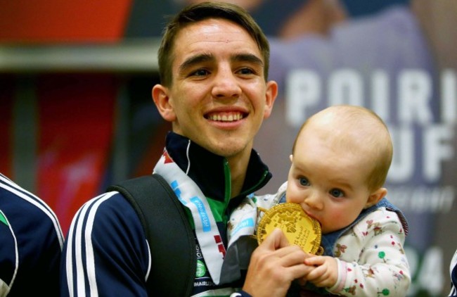 Michael Conlan with his daughter Luisne