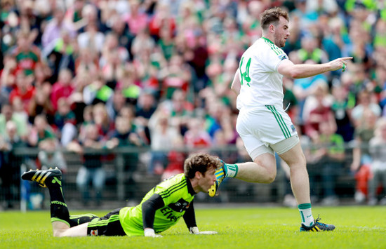 Sean Quigley celebrates scoring his sides first goal