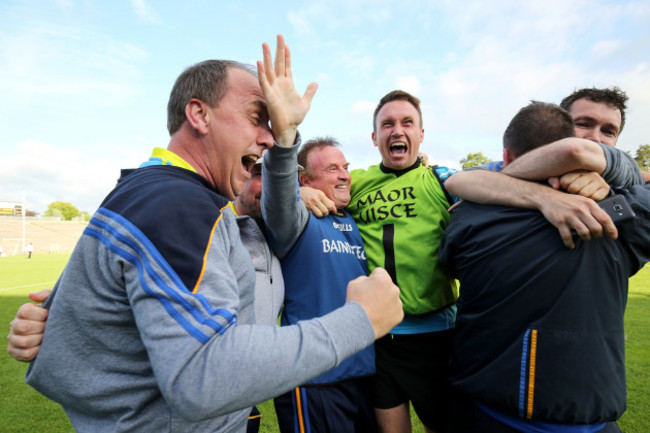 Denis Connerton celebrates at the final whistle