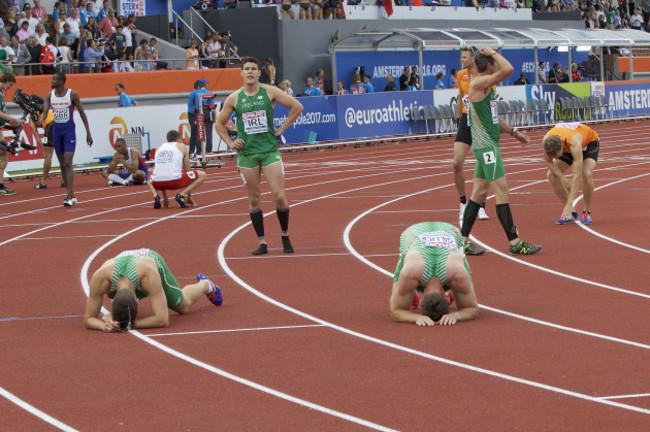 Ireland's relay runners dejected after failing to secure automatic qualification for the race at the Rio Games