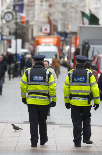 14/01/2015. Dublin Scenes. Pictured An Garda Sioch