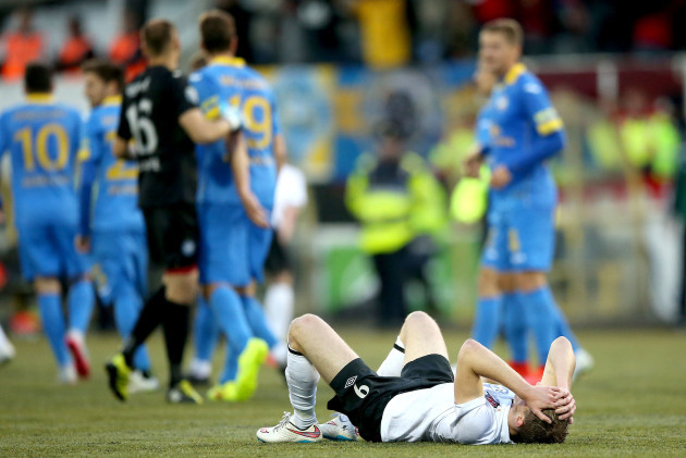 David McMillan dejected after the game