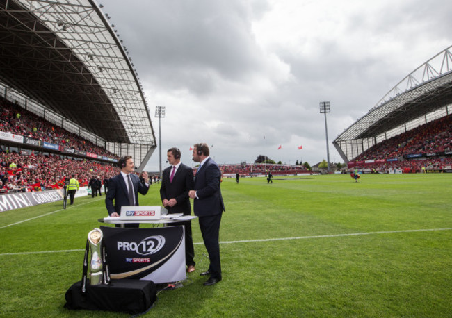 Sky Sports pitch side