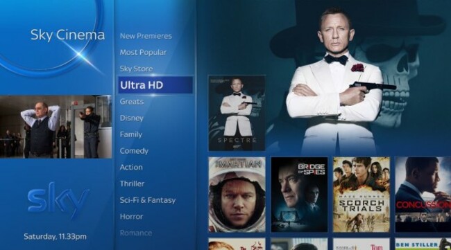 Sky UHD movies