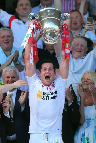 Sean Cavanagh lifts the cup