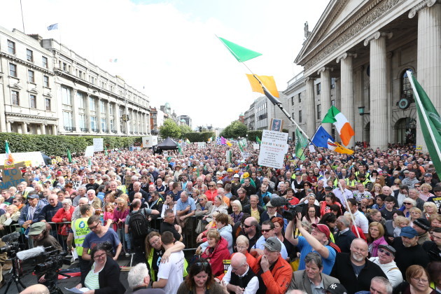 29/8/2015. Anti Water Charges Campaigns Protests