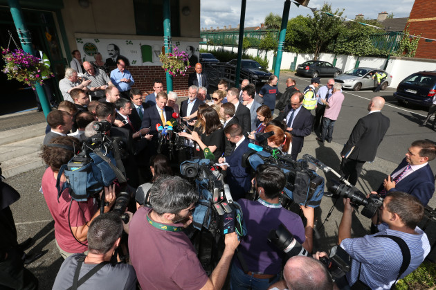 20/07/2016 The Taoiseach speaking to the media as