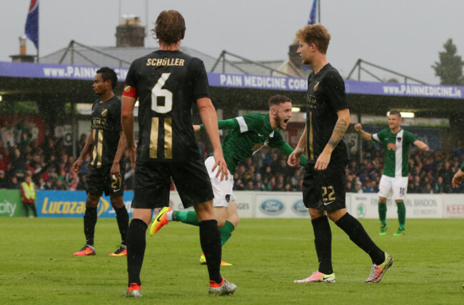 Kevin O’Connor celebrates scoring a goal