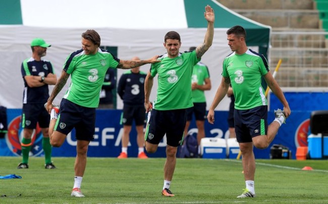 Jeff Hendrick, Robbie Brady and Ciaran Clark