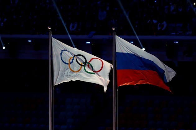 Russia and Olympic Flag File Photo