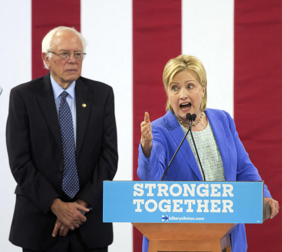 Campaign 2016 Clinton Sanders