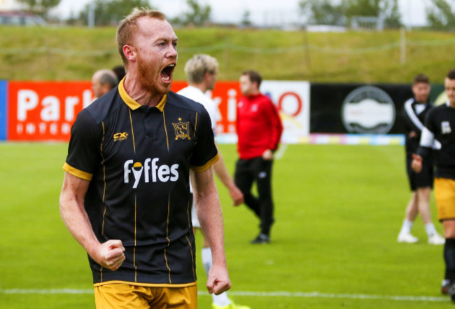 Chris Shields celebrates his sides progression to the next round