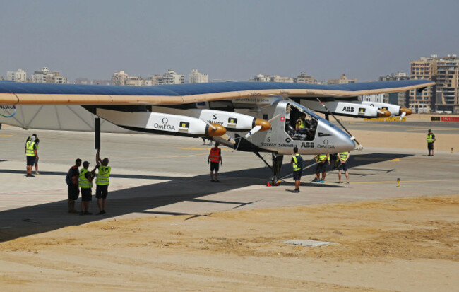 Mideast Egypt Solar Plane