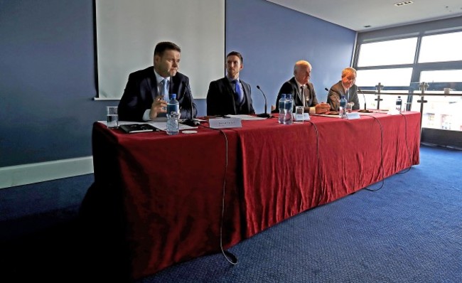 Dessie Farrell, Seamus Hickey, Aogán Ó Fearghaíl and Paraic Duffy