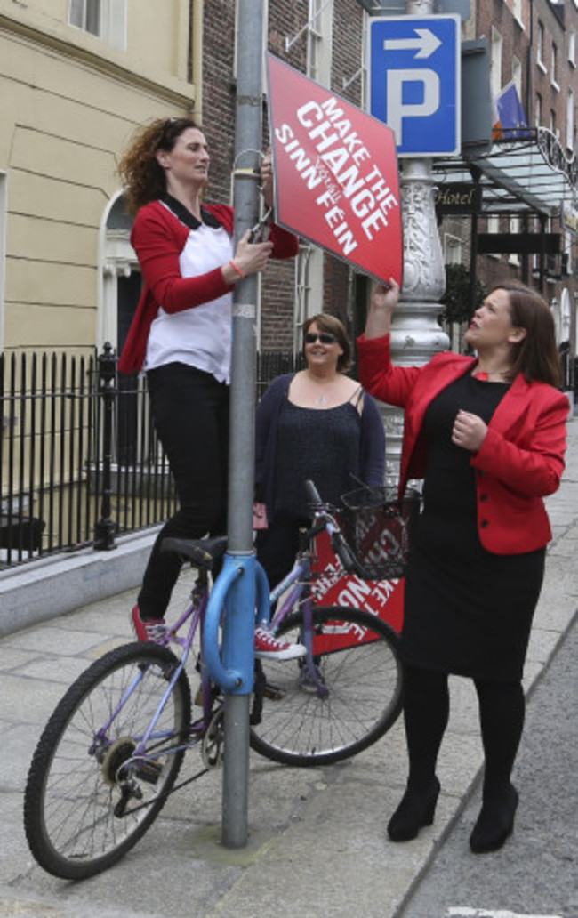 28/5/2014. Sinn Fein Removing Posters