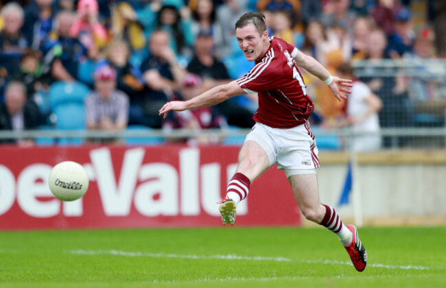 Danny Cummins scores his sides third goal