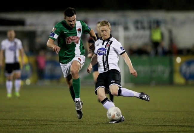 Eoghan O'Connell with Daryl Horgan