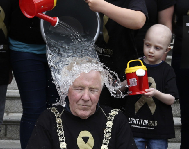 26/08/2014. Ice Bucket Challenge. Pictured Lord Ma