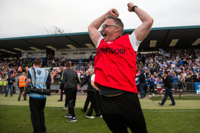 Sean Power celebrates winning