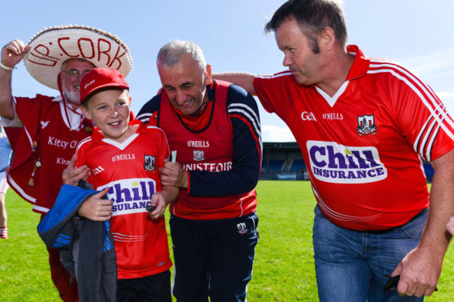 Peadar Healy and Cork fans celebrate