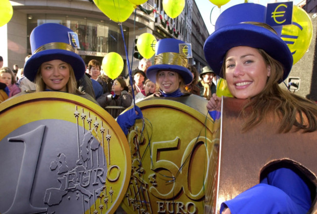 The Euro is introduced in to Ireland