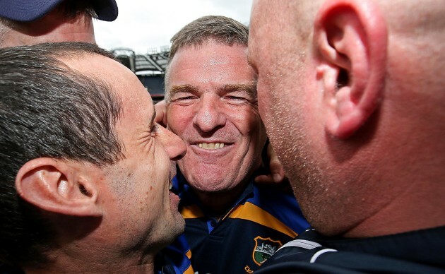 Liam Kearns celebrates at the final whistle