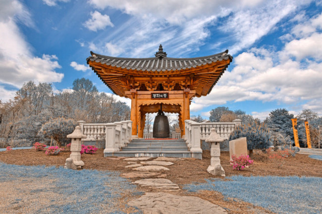 Korean Bell Garden - Winter Blue HDR