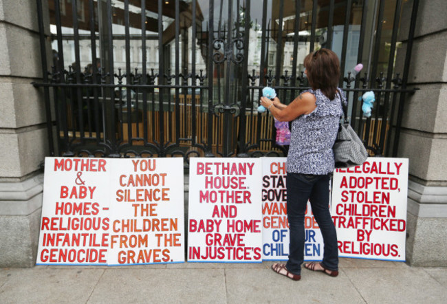 25/09/2014. Mother and Baby Homes - Protest. Pictu